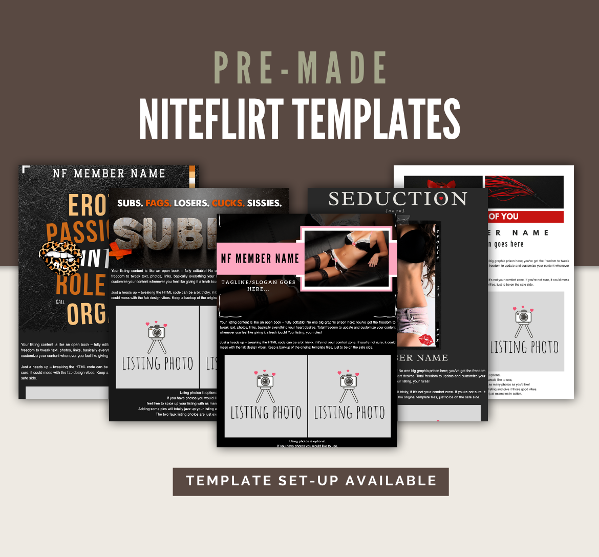Pre-made Niteflirt Templates